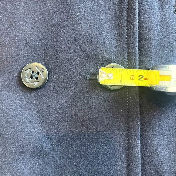 American Eagle Navy Blue Wool Blend Military Peacoat Jacket Womens S - Picture 4 of 10